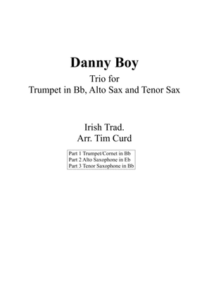 Book cover for Danny Boy. Trio for Trumpet in Bb, Alto Sax and Tenor Sax
