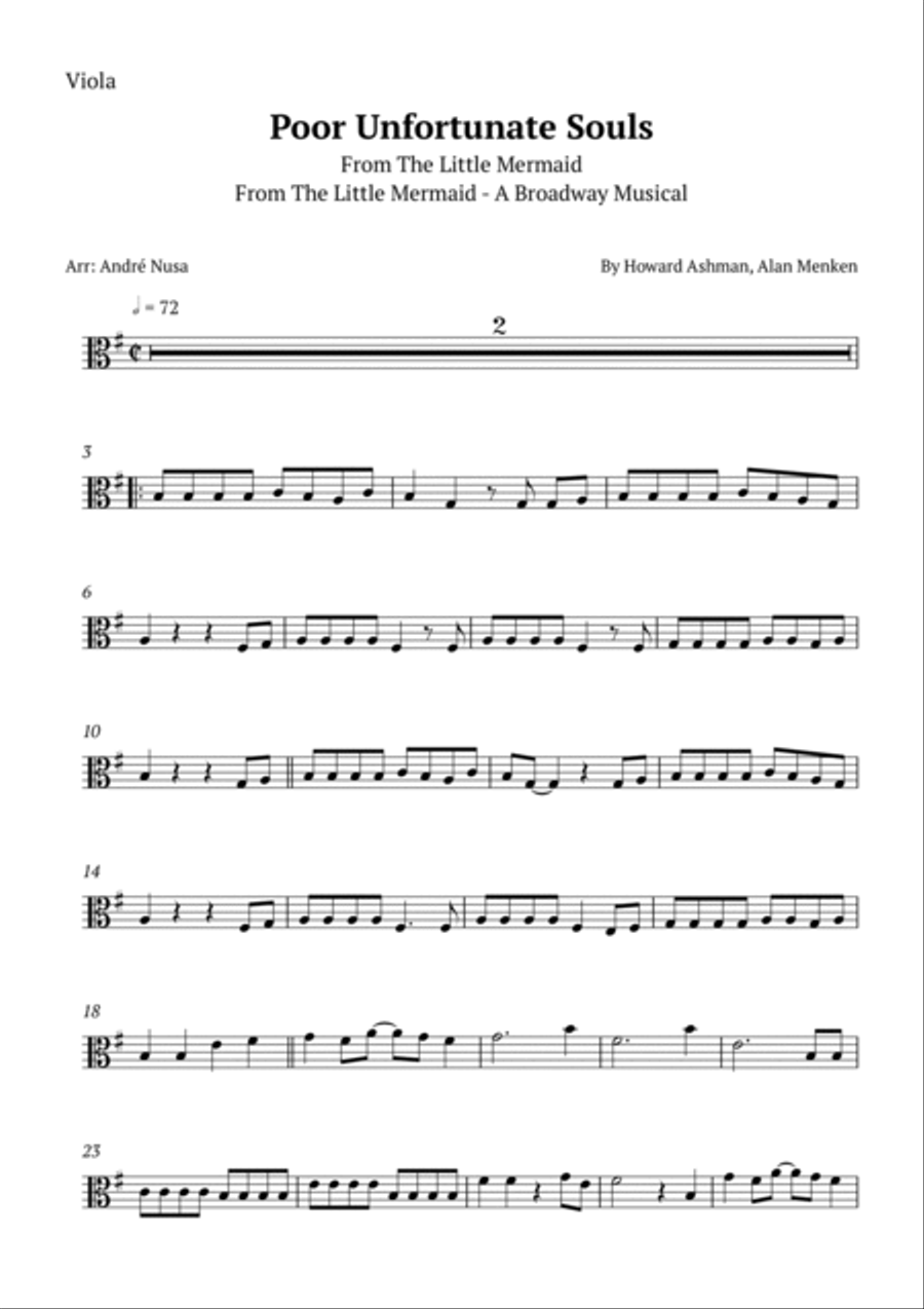 Poor Unfortunate Souls String Duet scores gallery preview page 4