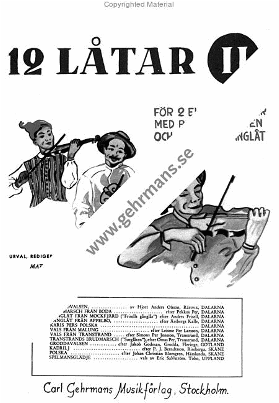 Tolv latar 2 Tolv latar 2 Violin scores gallery preview page 2