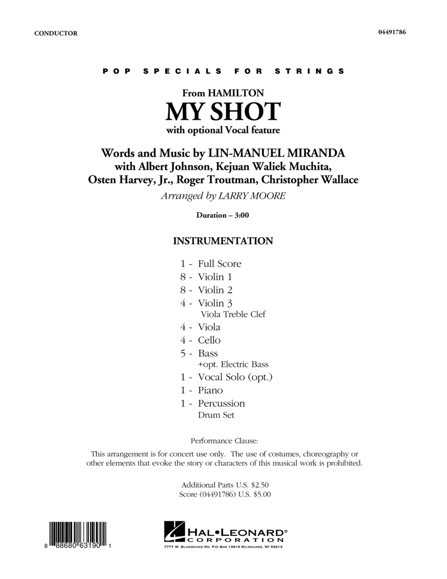 My Shot - Conductor Score (Full Score) String Orchestra scores gallery preview page 1
