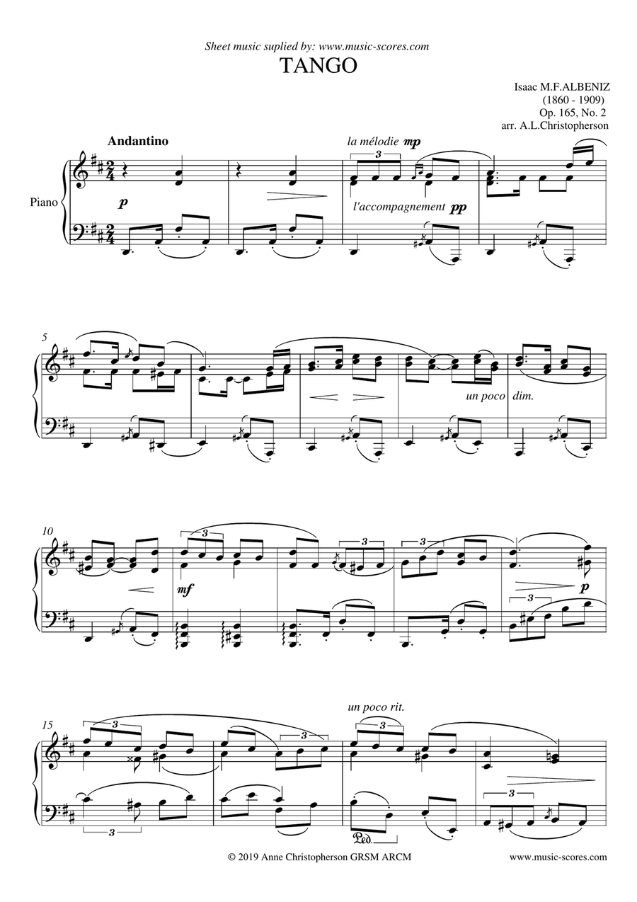 Tango piano shop