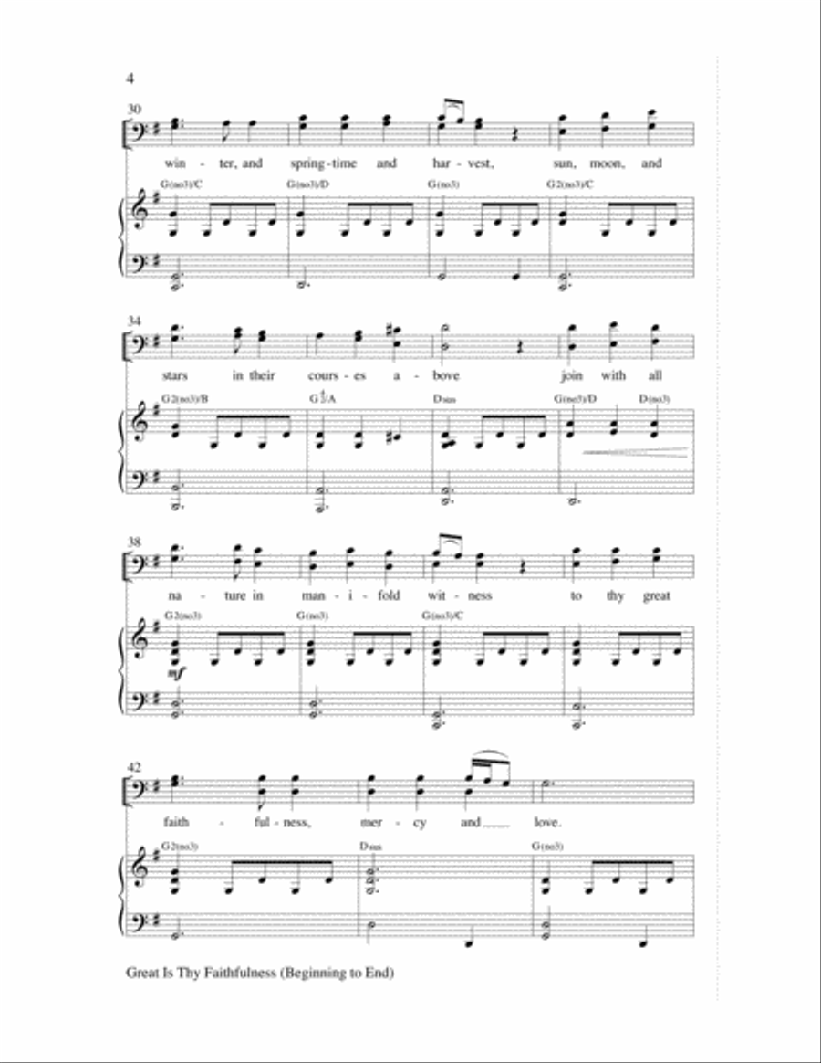 Great Is Thy Faithfulness (Beginning to End) Choir scores gallery preview page 4