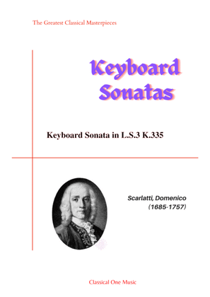 Book cover for Scarlatti-Sonata in C-major L.S.3 K.335(piano)