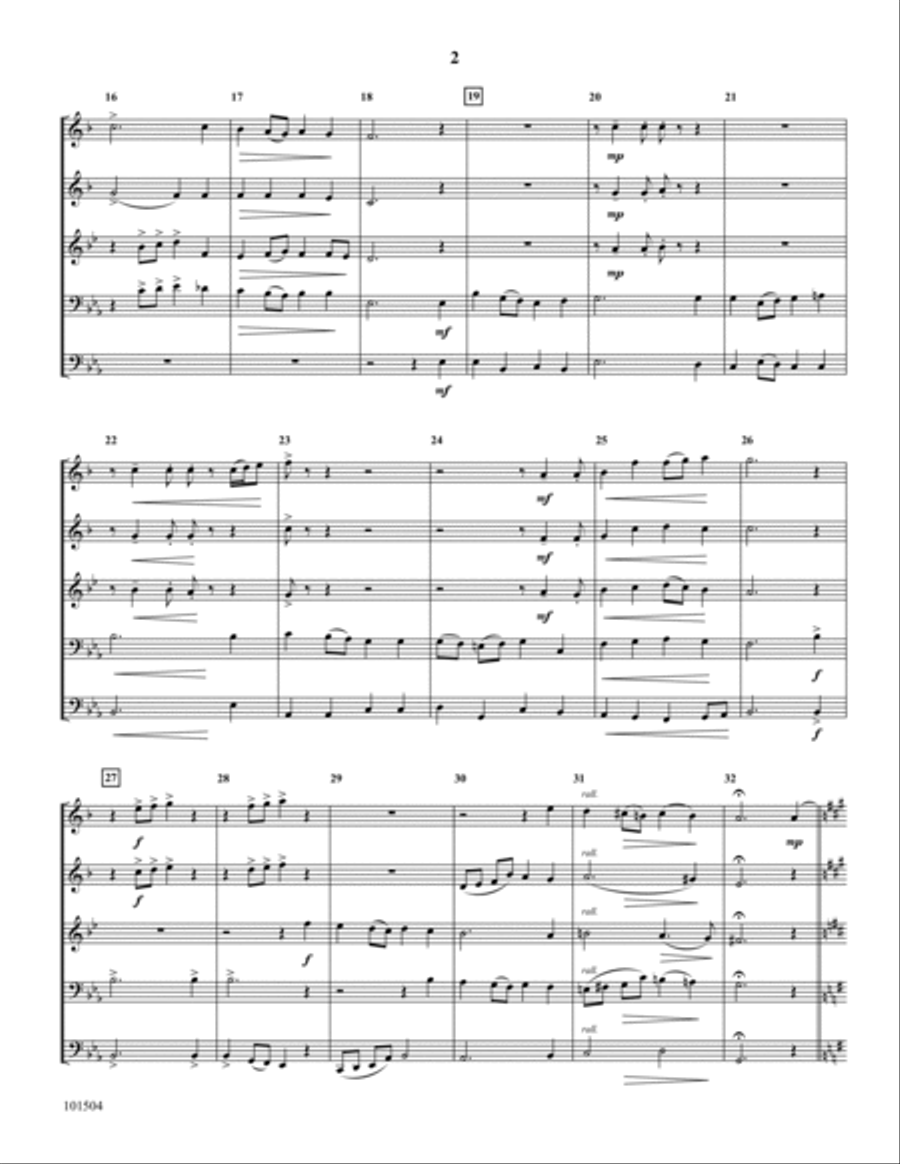 Rejoice! Ye Pure in Heart Brass Ensemble scores gallery preview page 2