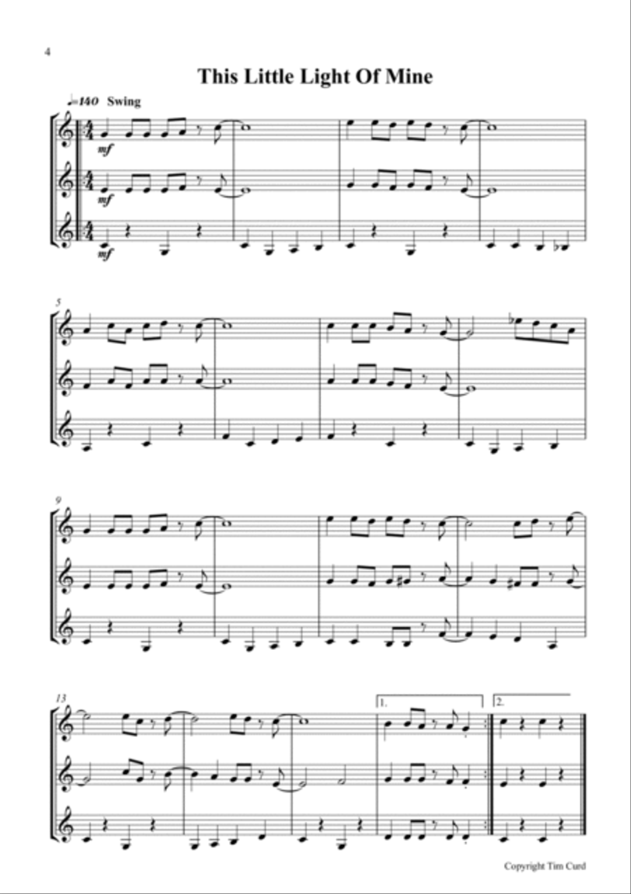 9 Spirituals, Trios For Trumpet 9 Spirituals, Trios For Trumpet Trumpet Trio scores gallery preview page 4