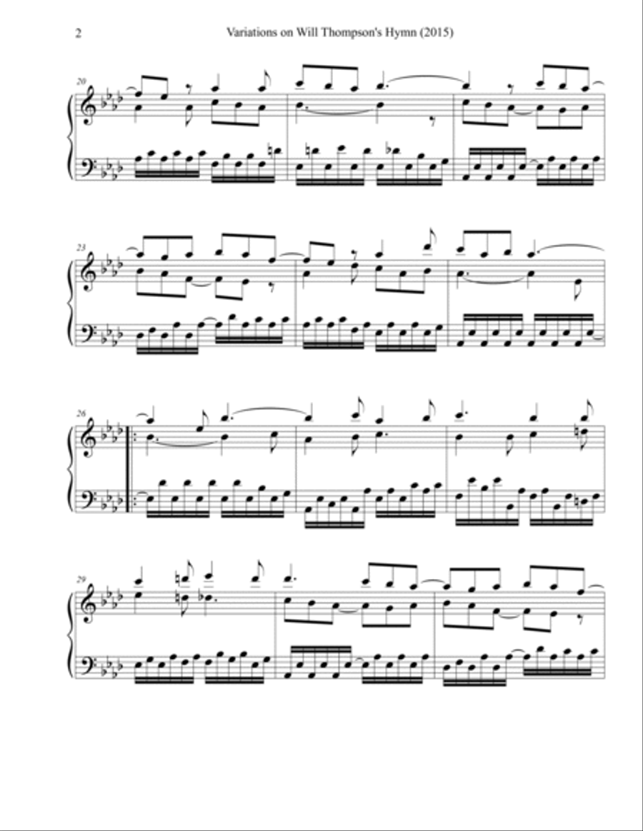 Variations on Will Lamartine Thompson's Hymn 