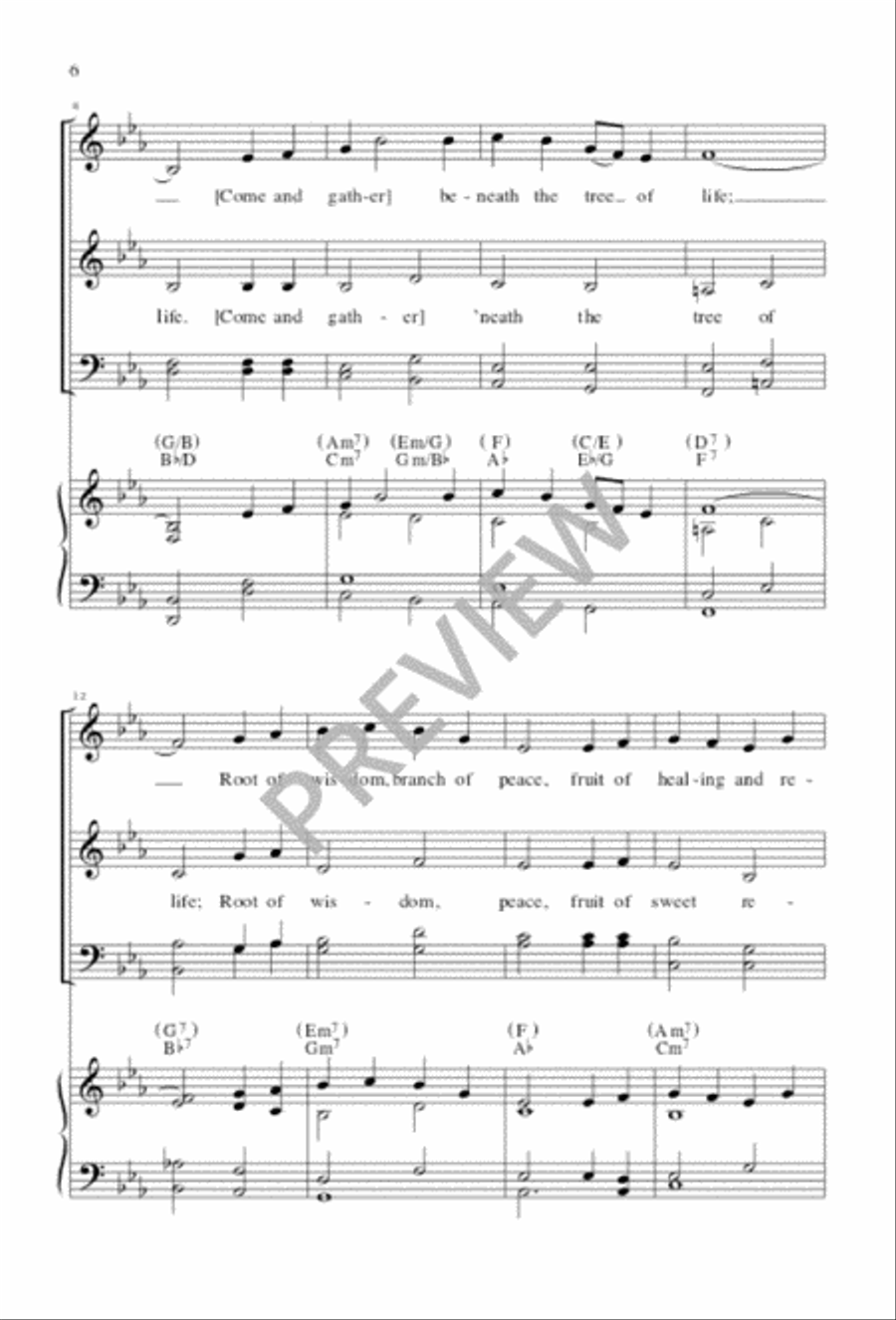 Tree of Life Setting, Holy Communion - Choral edition 4-Part scores gallery preview page 8