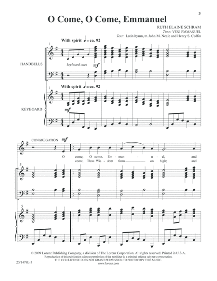 Christmas Carol Celebrations - Keyboard/Handbell Score 5-Octaves scores gallery preview page 4