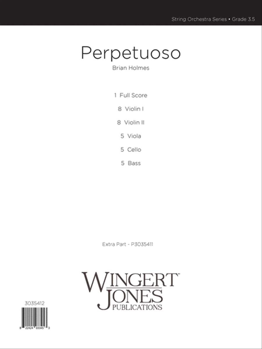 Perpetuoso (Score) Perpetuoso (Score) String Orchestra scores gallery preview page 1