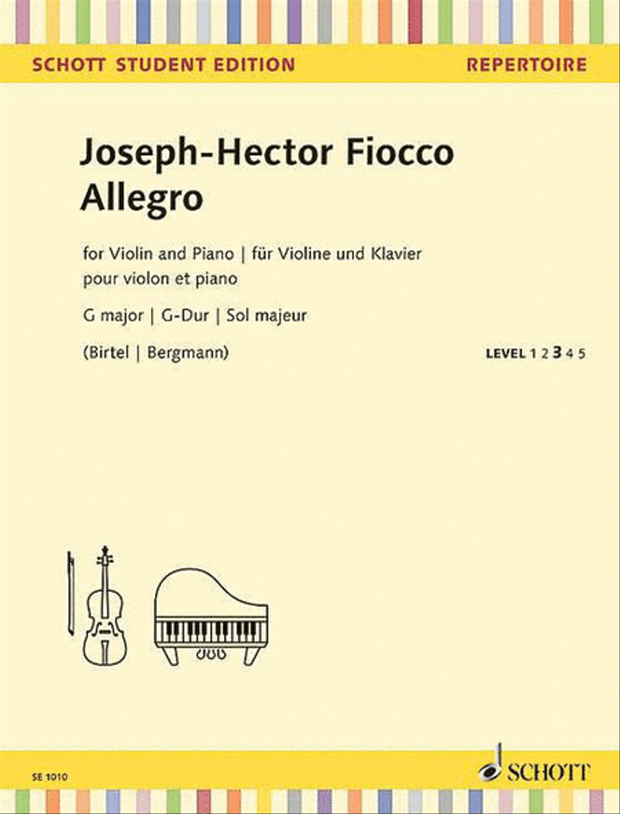 Allegro in G Major Violin Solo scores gallery preview page 1