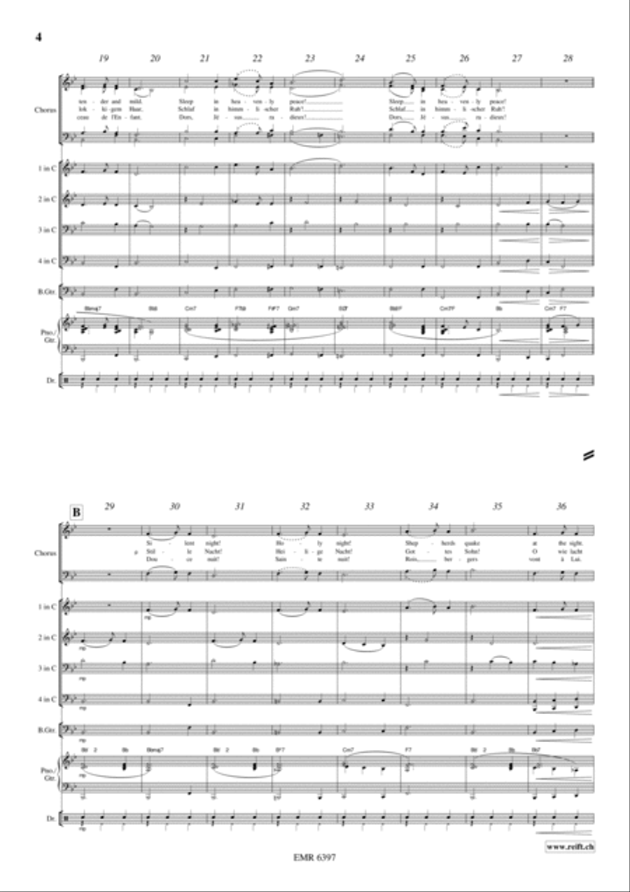 Silent Night Silent Night Brass Ensemble scores gallery preview page 5