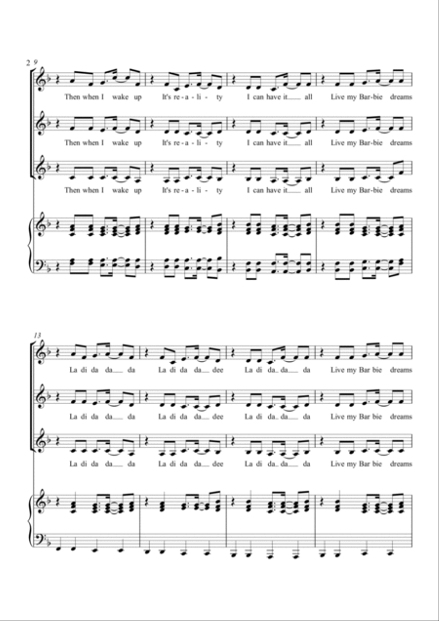 Barbie Dreams Barbie Dreams SSA scores gallery preview page 2