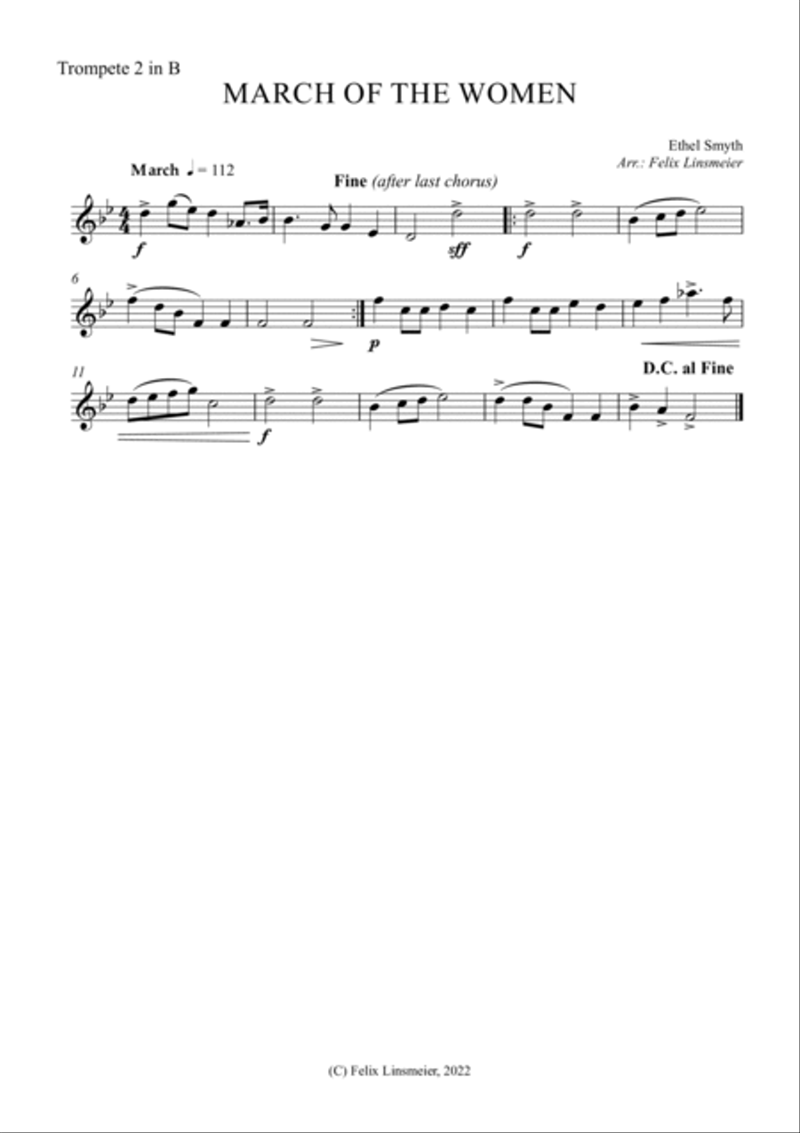 March of the Women March of the Women Brass Ensemble scores gallery preview page 4