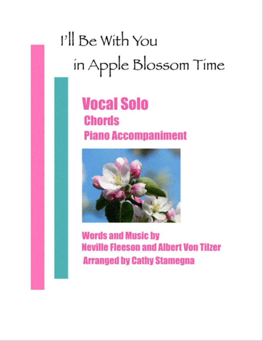 I’ll Be With You in Apple Blossom Time (Vocal Solo, Chords, Piano Accompaniment) Voice Solo scores gallery preview page 1