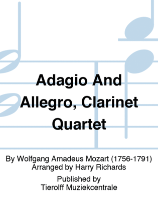 Book cover for Adagio And Allegro, Clarinet Quartet
