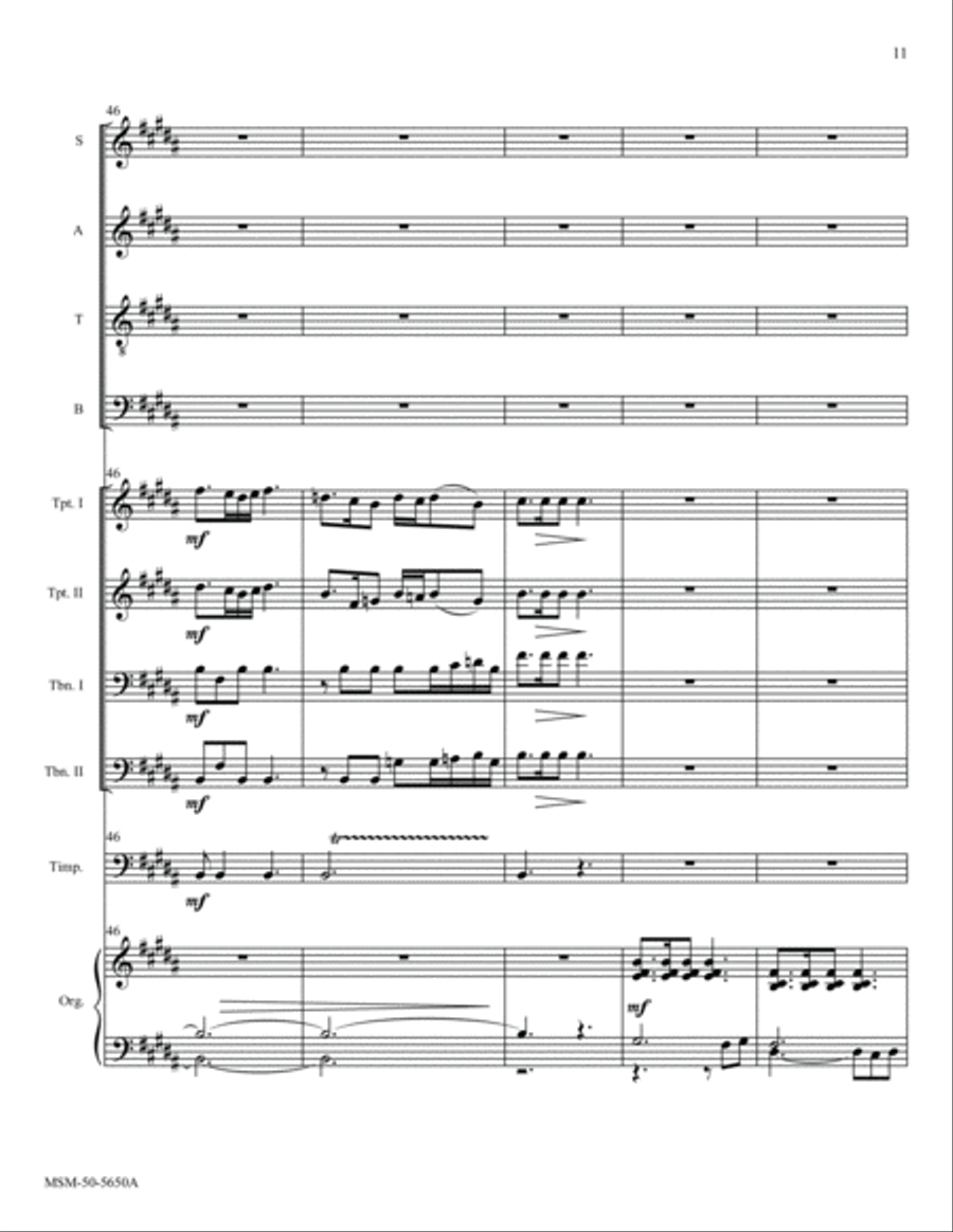 Hail this Joyful Day's Return (Full Score) Choir scores gallery preview page 7