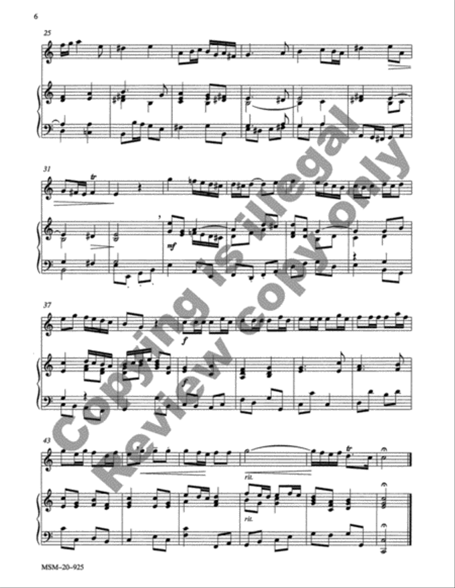 Three Baroque Trumpet Tunes Trumpet Solo scores gallery preview page 5