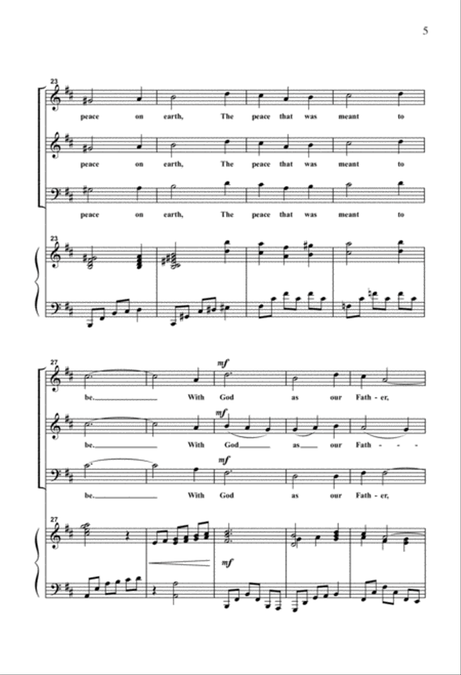 Let There Be Peace On Earth 3-Part scores gallery preview page 3