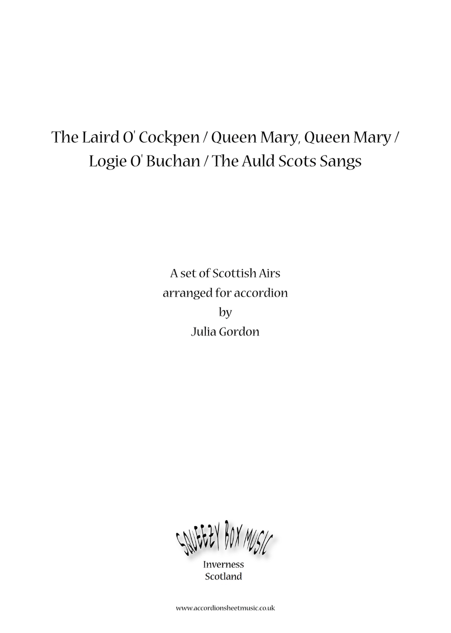 The Laird O' Cockpen / Queen Mary, Queen Mary / Logie O' Buchan / The Auld Scots Sangs Accordion scores gallery preview page 1