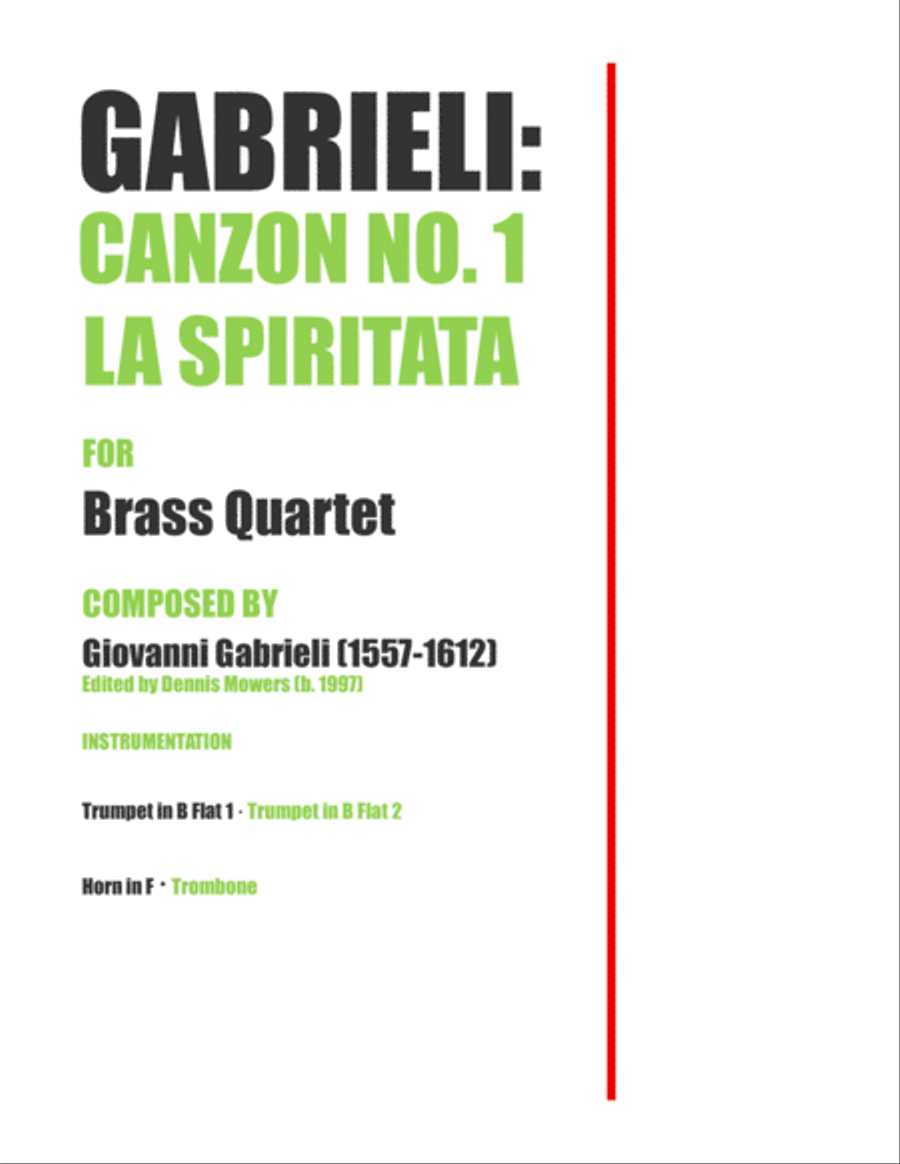 17 Brass Quartets from "Canzoni per sonare"