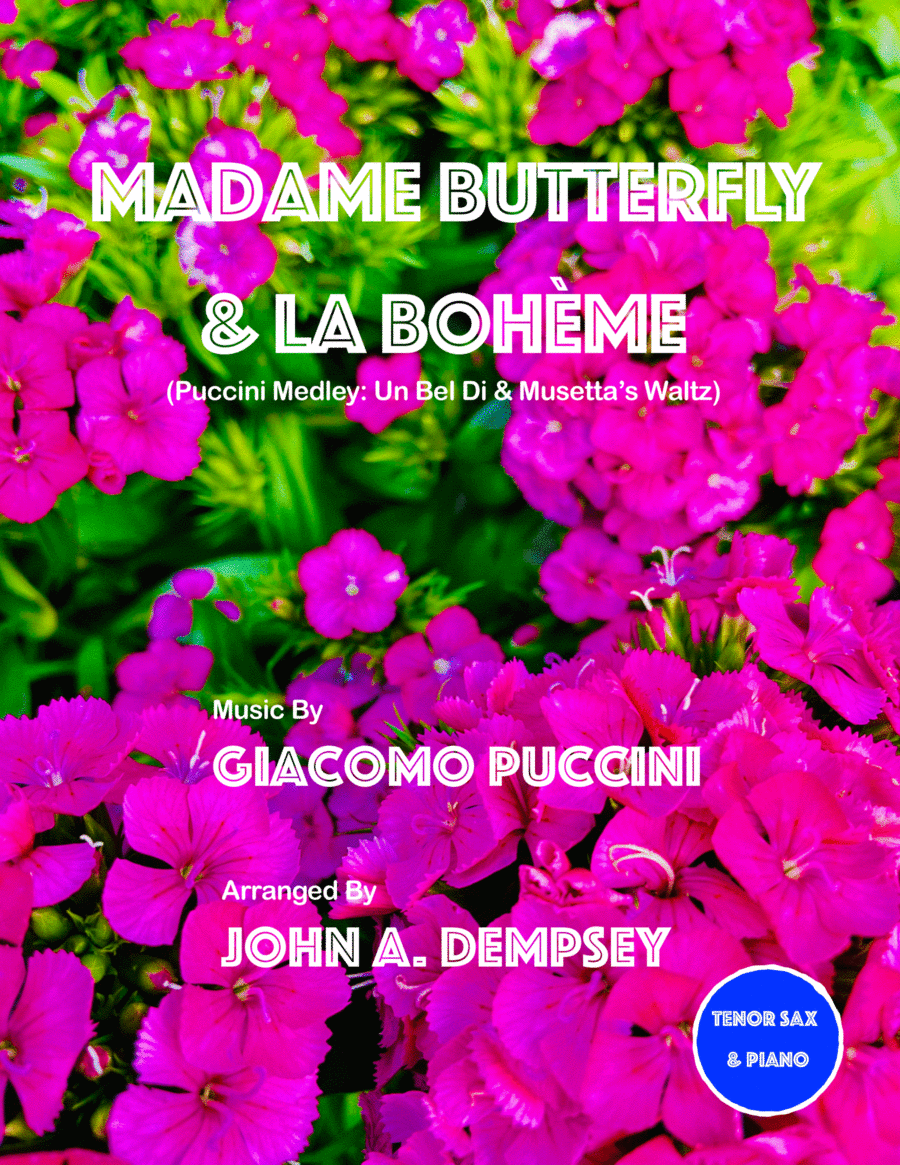 Puccini Medley: Un Bel Di (Madame Butterfly) and Musetta's Waltz (La Boheme): Tenor Sax and Piano Tenor Saxophone scores gallery preview page 1