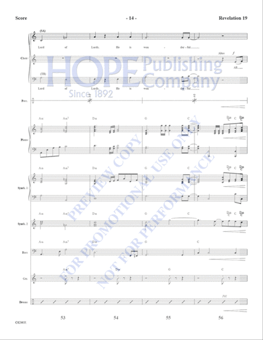 Revelation 19-Rhythm Parts Choir scores gallery preview page 15