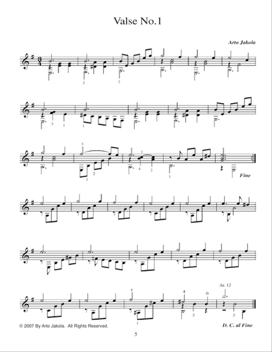 Contemporary Pieces for Classical Guitar Acoustic Guitar scores gallery preview page 6
