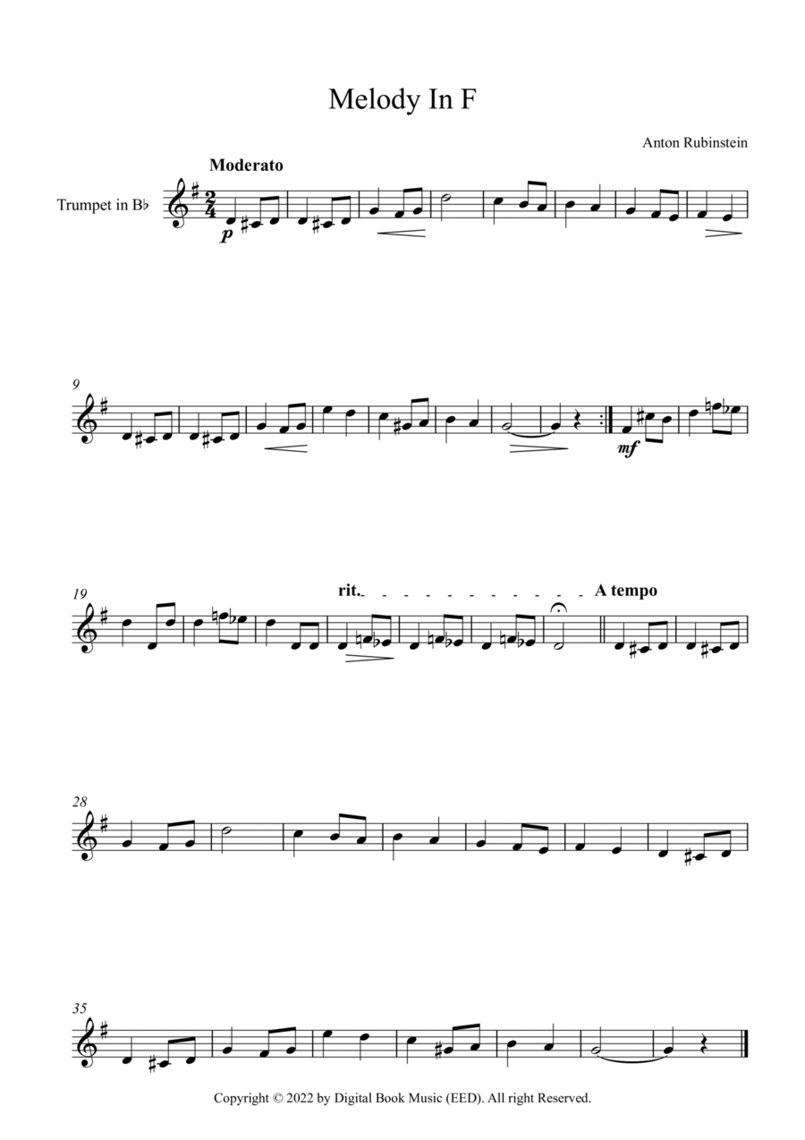 Melody In F - Anton Rubinstein (Trumpet).pdf