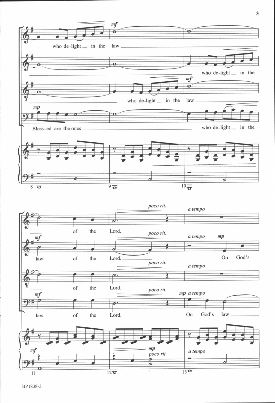 Psalm 1 4-Part scores gallery preview page 3