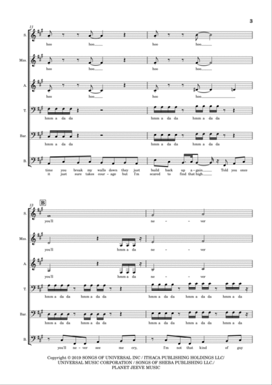 Lyin' To Myself A Cappella scores gallery preview page 3