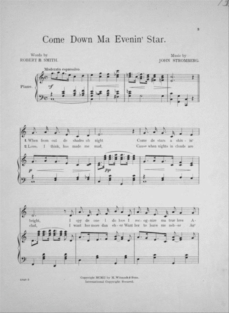 Come Down Ma Evenin' Star Voice scores gallery preview page 2