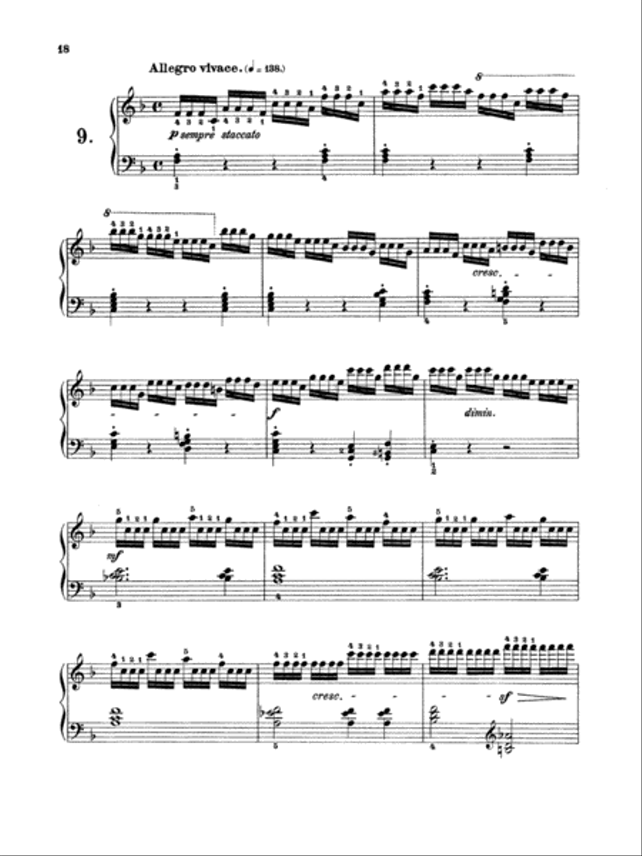 Czerny: Preparatory School of Velocity, Op. 636 Piano Solo scores gallery preview page 1