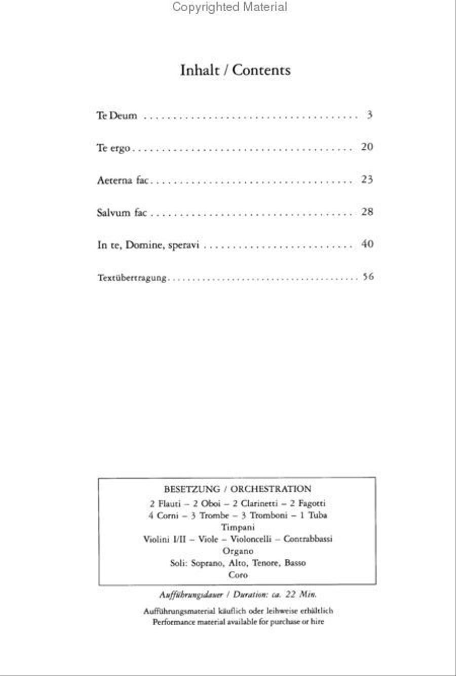 Te Deum (Vocal Score) 4-Part scores gallery preview page 2
