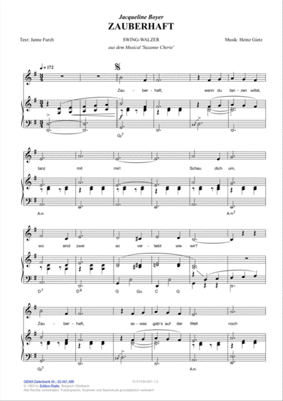 Zauberhaft Zauberhaft Piano, Vocal, Guitar scores gallery preview page 2