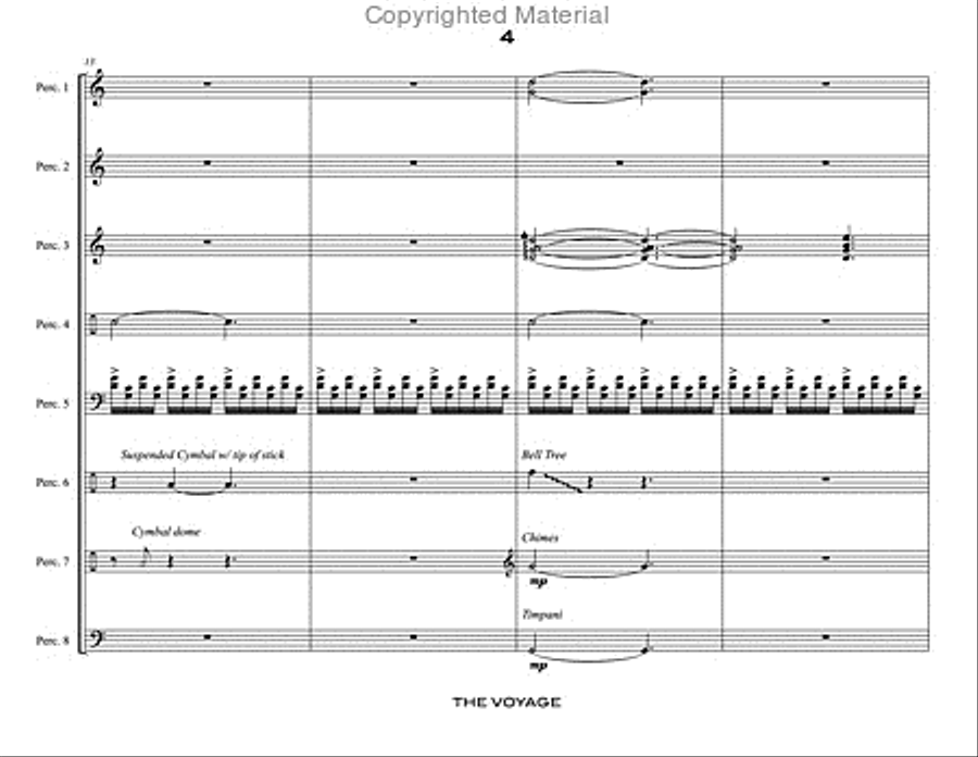 The Voyage Percussion Ensemble scores gallery preview page 5