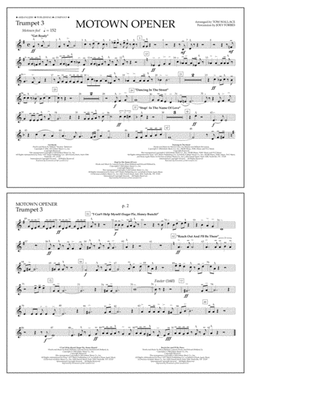 Motown Theme Show Opener (arr. Tom Wallace) - Trumpet 3