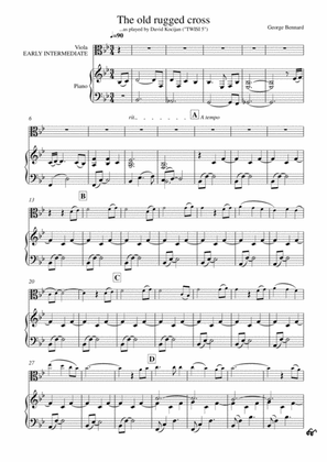 The old rugged cross (piano & viola) - EARLY INTERMEDIATE