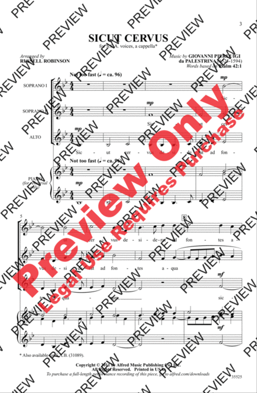 Sicut Cervus Sicut Cervus Women's Choir scores gallery preview page 3