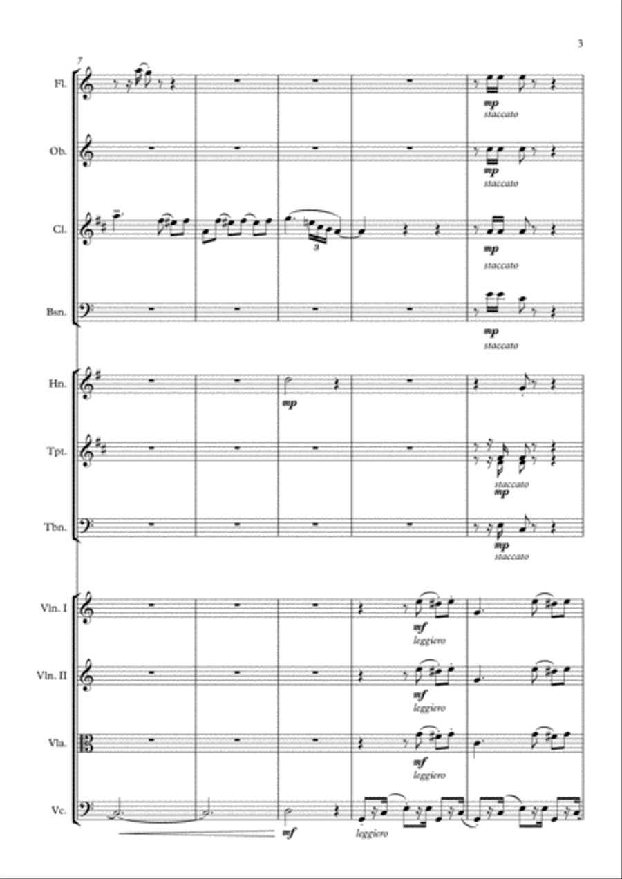 The Rabbit - N. Cossins (Original Orchestral Composition) Chamber Orchestra scores gallery preview page 3