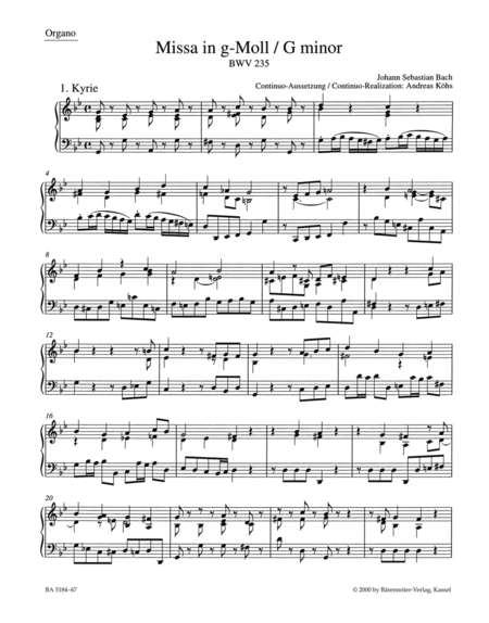 Mass in g minor, BWV 235 