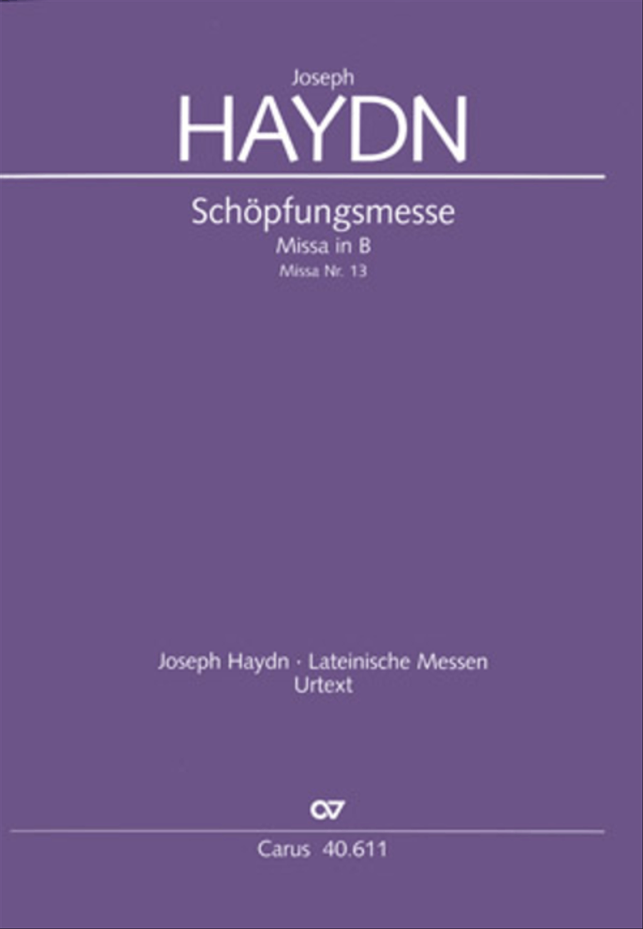 Missa solemnis in B Missa solemnis in B 4-Part scores gallery preview page 1