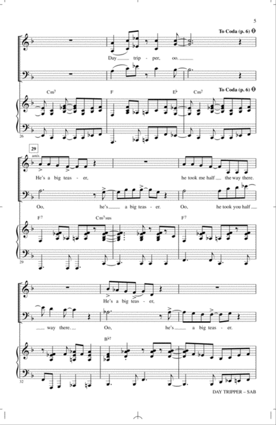 Day Tripper 3-Part scores gallery preview page 4