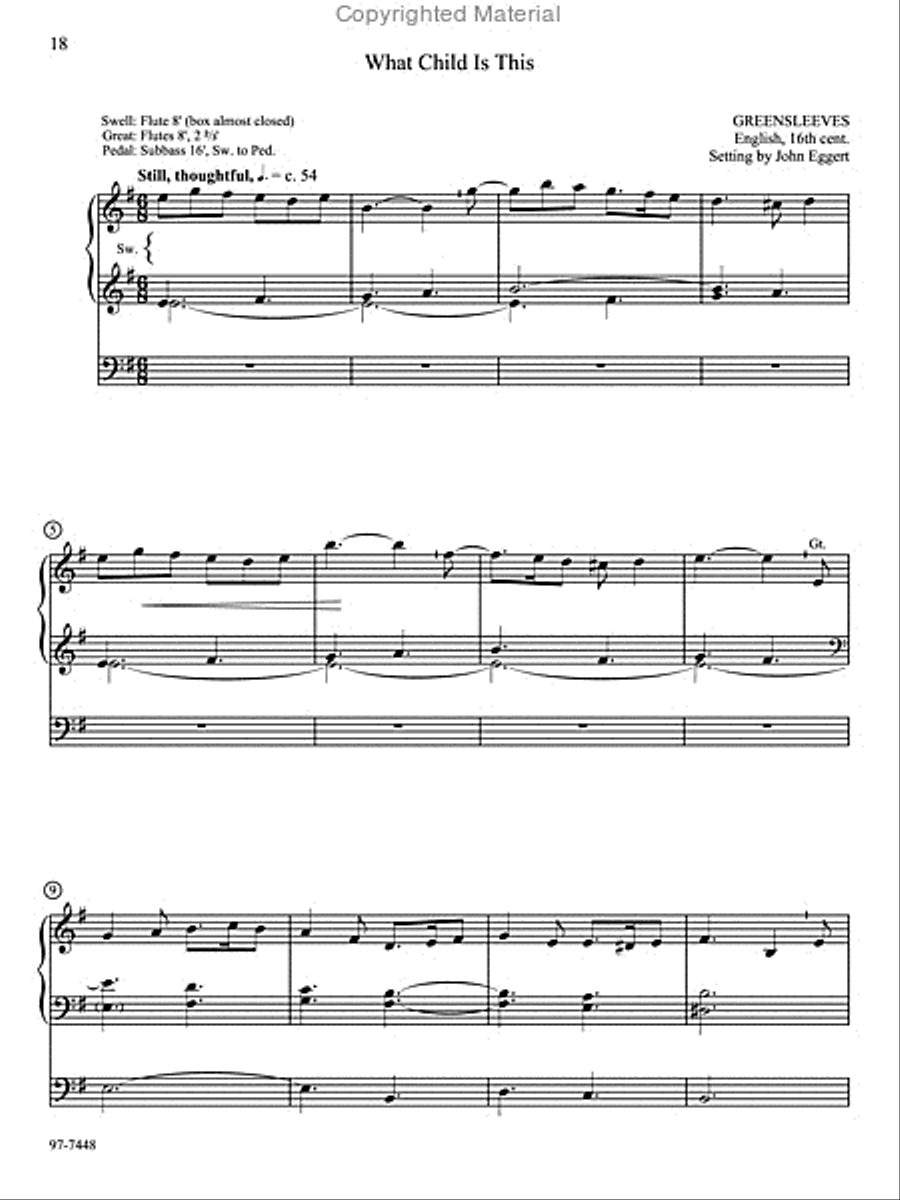 Carols for the Nativity: Nine Carol Settings for Organ Organ Solo scores gallery preview page 7