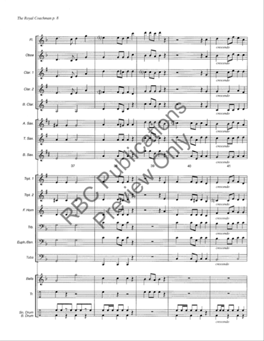 Royal Coachman Royal Coachman Concert Band scores gallery preview page 11