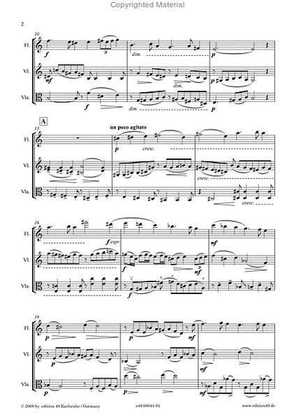Andante fur Flote, Violine und Bratsche, op. 69d