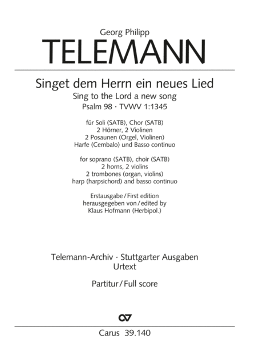 Sing to the Lord a new song (Singet dem Herrn ein neues Lied) 4-Part scores gallery preview page 2