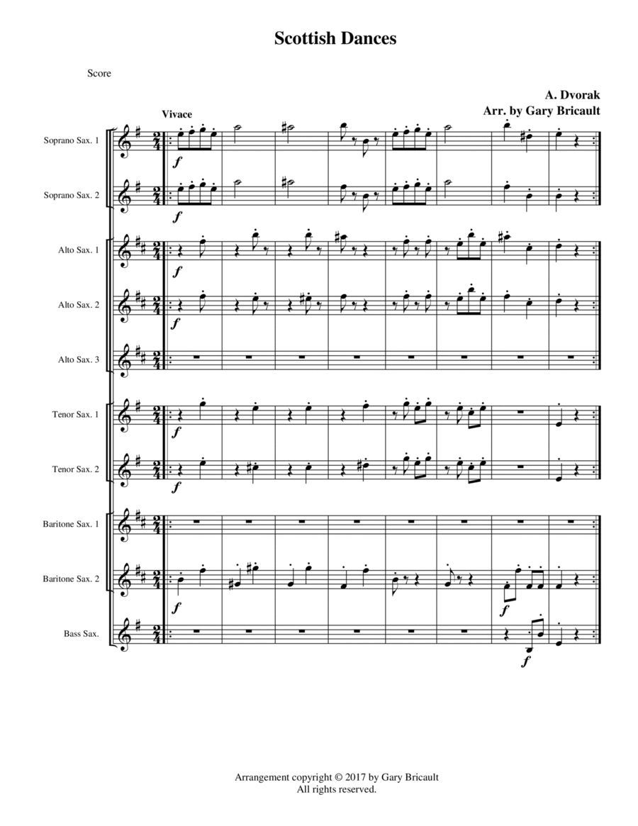 Scottish Dances - Opus 44 Woodwind Ensemble scores gallery preview page 1