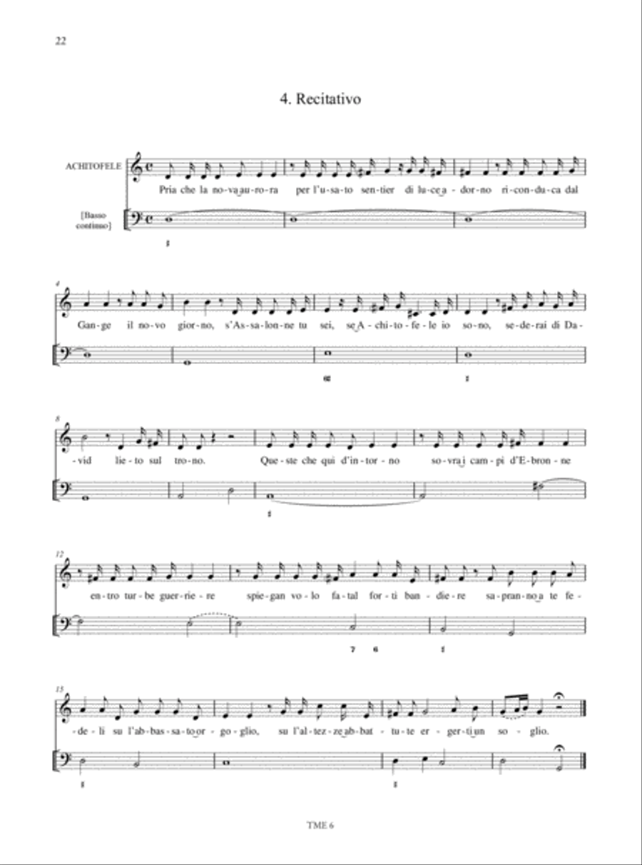 L’Assalonne (Modena 1684) - Il Mosè legato di Dio e liberator del popolo ebreo (Modena 1686). Critical Edition Choir scores gallery preview page 6