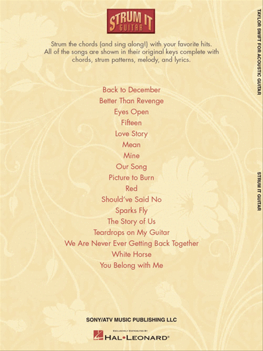 Taylor Swift for Acoustic Guitar Acoustic Guitar scores gallery preview page 6