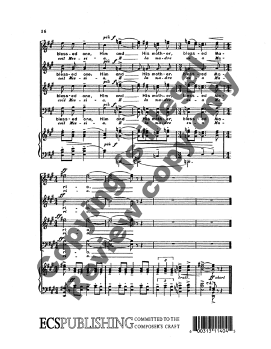The Lo Messiah (Ecco il Messia) 4-Part scores gallery preview page 14